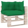 thumbnail image 1 of vidaXL Coussins de Palette 3 Pcs Tissu Vert, 1 of 5