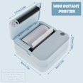 thumbnail image 2 of Mini Imprimante de Poche Bluetooth Imprimante Thermique Sans Fil avec 1 Rouleau de Papier d'Impression Compatible avec iOS et Android Imprimante Portable Sans Encre pour Photos pour Imprimer Image Étiquette Note, 2 of 9