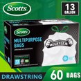 thumbnail image 1 of Scotts 13 Gallon Scented Kitchen Trash Bags, Drawstring, White Tall Garbage Bags, Lemon Fresh, 90 Ct, 1 of 7