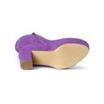 thumbnail image 3 of Unique Bargains Women's Platform Block Heel Over Knee High Boots Purple US 7.5, 3 of 8