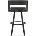 thumbnail image 4 of Amisco Tabouret de Bar Pivotant Browser 30 Po - Polyester Gris Anthracite / Métal Noir, 4 of 9