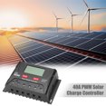 thumbnail image 2 of 40A PWM Solar Charge Controller 12V/24V Adaptive Below 55V Input Solar Panel Regulator for Sealed Gel Flooded Lithium Batteries with Temperature Compensation, Multiple Protections, and LCD Display, 2 of 8