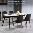 thumbnail image 4 of HOMCOM Dining Chairs Set of 4, Accent Chair with Velvet-touch Upholstery, 4 of 10