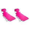 thumbnail image 1 of Ostrich Chaise Lounge Folding Portable Sunbathing Poolside Beach Chair (2 Pack), 1 of 6