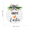 thumbnail image 3 of Binwennn Set Of 5 Easter Bunny Wooden Welcome Signs Round Hanging Door Decorations With Floral Wreaths Spring For Front Porch And Home Window Decorations Hanging Lights Sky Display Small Hanging, 3 of 8