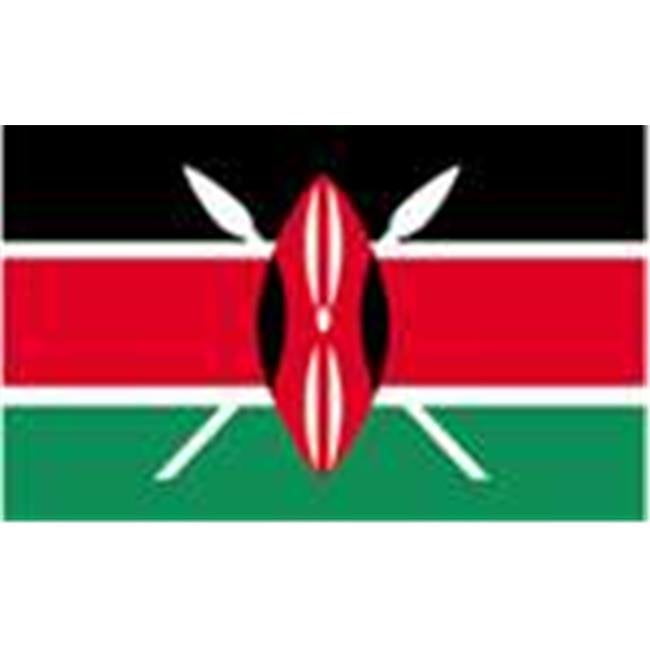Annin Flagmakers 194446 Drapeau du Kenya Nyl-Glo 2 Pi X 3 Pi