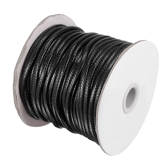 Unique Bargains Beading Thread Bracelet Weave Bead Craft Cord 4mm 39M/Roll (42-Yards) Decorative String, Black