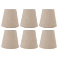 thumbnail image 4 of Linen Fabric Lampshade, Small Lamp Shade 6Pcs  for E14 Bulbs, 4 of 8