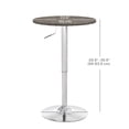 thumbnail image 3 of HOMCOM Table de Bar Ronde Réglable pour 2, Table de Pub avec Dessus en Rotin PE, Brun, 3 of 10