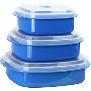 Calypso Basics par Reston Lloyd 6-Piece Micro-ondes Cuisinière, Steamer et Set de stockage, Azure