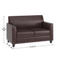 thumbnail image 2 of HERCULES Diplomat Series Black Leather Loveseat, 2 of 9