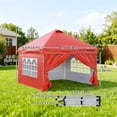 thumbnail image 3 of Outsunny 10' x 10' Pop Up Canopy Tent, Instant Sun Shelter, Red, 3 of 10
