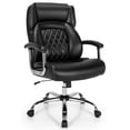 thumbnail image 1 of Gymax 500LBS High Back Big & Tall Office Chair Adjustable Leather Task Chair, 1 of 10
