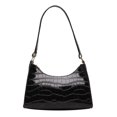 thumbnail image 1 of MesaSe Women Handbag Glossy Textured Faux Leather Solid Color Zipper Gift Large Capacity Ladies Single Shoulder Bag Purse Dating Use, 1 of 11