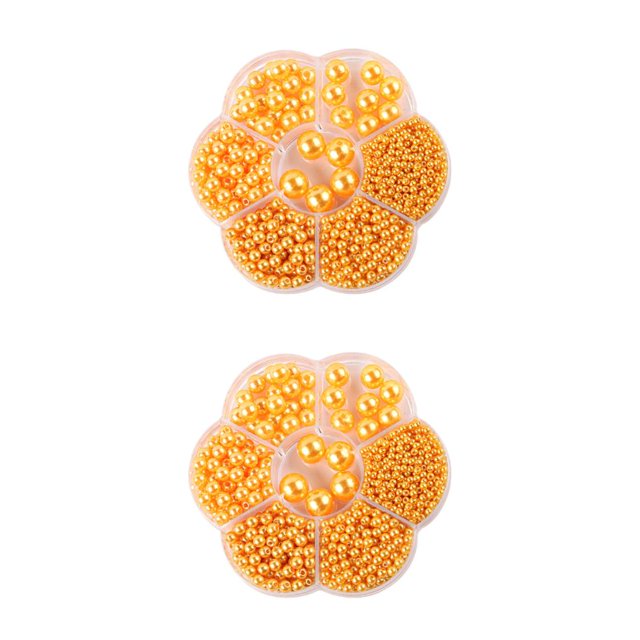 Baohd 1/2/3/5 1150pack/lot Bead Accessories Easy To Thread Wide Application Not Easy To Fade yellow 2PCS