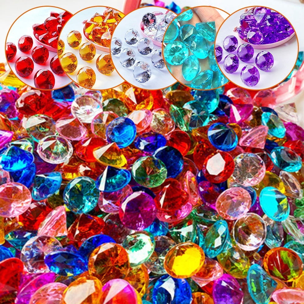 RYAN 820 Pierres Précieuses En Cristal Acrylique – Diamants De Table Multicolores – Décorations Fête Et Maison – 15×11 Mm – Remplissage Pour Aquarium Ou Vase