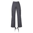 thumbnail image 4 of RKSTN Womns Pants Street Style Fashion Design Sense Multi Pocket Overalls Drawstring Elastic Low Waist Sports Pants Lightweight Soft Workout Pants, 4 of 6