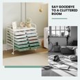 thumbnail image 4 of Costway 12-Drawer Rolling Art & Craft Storage Cart with Removable Drawers, Metal Frame, Lockable Wheels Gradient Green, 4 of 6