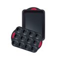 thumbnail image 5 of Hell's Kitchen Nonstick 8 Piece Ultimate Bakeware Set - Baking Pans and Baking Sheet in Non Stick with Red Silicone Grips - Bakeware Set includes Cookie Cake Muffin Roasting and More, 5 of 5