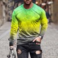 thumbnail image 1 of Meichang T-Shirt à Manches Longues pour Hommes Doux, T-Shirts Graphiques pour Hommes Tendance avec Imprimé 3D d'Illusion d'Optique, T-Shirts Mode à Col Rond pour le Gym à Manches Longues pour Hommes, 1 of 5
