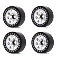 thumbnail image 3 of Graflsoa 4pcs 2.2" Aluminum Alloy Climbing Car Wheel Rims, 8-Hole Design, Black & Silver Finish, Hexagon Length 12mm, 3 of 7