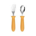 thumbnail image 1 of 304 Stainless Steel Children's Fork Spoon-piece Set With Handle Baby Eating Spoon Training Chopstick Set, 1 of 5