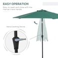 thumbnail image 4 of Outsunny Parasol de Terrasse Rond 8,5 Pi en Aluminium, Vert, 4 of 10