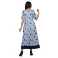 thumbnail image 3 of Moomaya Robe Kurti Tunique Longue Ligne A pour Femmes, Manches au Coude, Kurti Décontractée Imprimée, 3 of 5