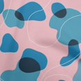 thumbnail image 1 of oneOone Rayon Medium Blue Fabric Abstract Organic Shape Sewing Craft Projects Fabric Prints By Yard 56 Inch Wide, 1 of 4