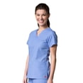 thumbnail image 1 of Red Panda Women's V-Neck Two Pocket Solid Scrub Top [XXS - 5XL, FREE SHIPPING], 1 of 1