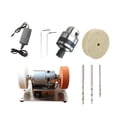 thumbnail image 2 of jinwen Mini Bench Grinder Bench Grinding Tool DIY Supplies Multifunction Sturdy Benchtop Sander Polisher for Tabletop Edge Polishing D, 2 of 8