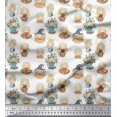 thumbnail image 1 of Soimoi Tissu Poly Georgette Mignon Fille Enfants Tissu Imprimé au Mètre 52 Pouces de Large, 1 of 5