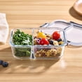 thumbnail image 2 of Mainstays Rectangle Glass Food Storage Container with Divider 980ML, 2 of 8