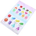 thumbnail image 4 of Children Early Education Wall Map Self-adhesive 2D and 3D Shapes Chart Kids English Learning Poster (40x60cm), 4 of 9