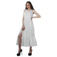 thumbnail image 3 of Moomaya Robe Imprimée Femme Fête Mariage Tenue de Fête Col Licou Robe Maxi en Rayonne, 3 of 4