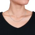 thumbnail image 2 of Miabella Sterling Silver Herringbone Chain Necklace, 2 of 5