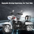 thumbnail image 4 of Gymax 6V Kids Ride On Chopper Motorcycle 3 Wheel Trike with Headlight White, 4 of 8
