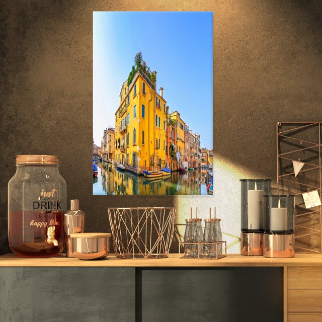 Venice Cityscape Water Canal - Abstract Canvas Artwork