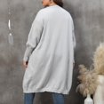 thumbnail image 4 of CEHVOM Women's Fashion Solid Color Plus-Size Loose MIDI Style Double Pockets Sweater Tops Clearance, 4 of 4