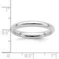thumbnail image 2 of Bague Anneau en Argent Sterling 925 3 mm Ajustement Confortable Taille 6, 2 of 2