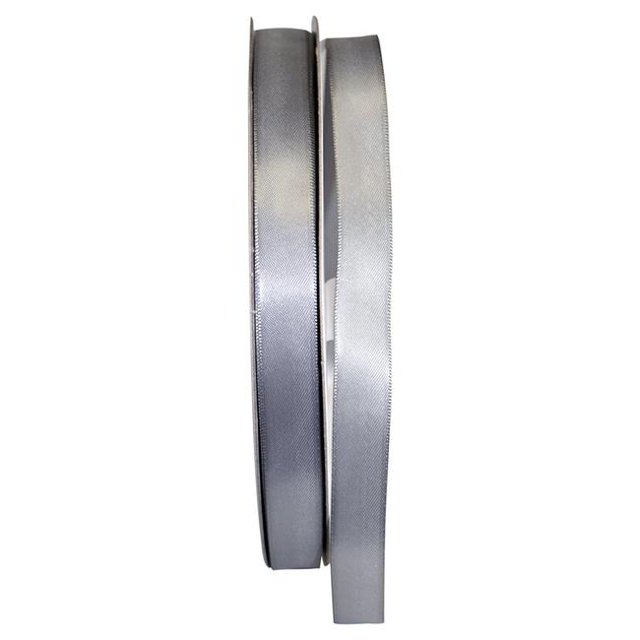 Reliant Ribbon 4950-070-03C 0.625 in. 100 Yards Double Face Satin Ribbon, Silver