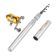 Fishing Rod Reel Combo Kit Set Mini Telescopic Portable Pocket Pen Fishing Rod Pole + Reel Aluminum Alloy Fishing Accessories