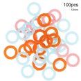 thumbnail image 1 of serony 100pcs Stitch Maker Ring Knitting Crochet Plastic Locking Ring Knitting Assistant Tool, Medium, 1 of 5