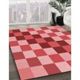 thumbnail image 3 of Ahgly Company Tapis d'Intérieur Rectangulaires Transitionnels Rouges Lavables à la Machine, 6 Pieds x 9 Pieds, 3 of 7
