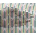 thumbnail image 3 of oneOone Viscose Chiffon Fabric Ikat Style Stripe Print Sewing Fabric BTY 42 Inch Wide, 3 of 3