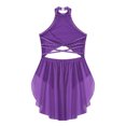 thumbnail image 4 of Raenseen Robe de Danse Ballet Jazz pour Filles, Justaucorps de Patinage Artistique, Strass Brillants, Robe de Bal Sans Manches, Violet 10, 4 of 5