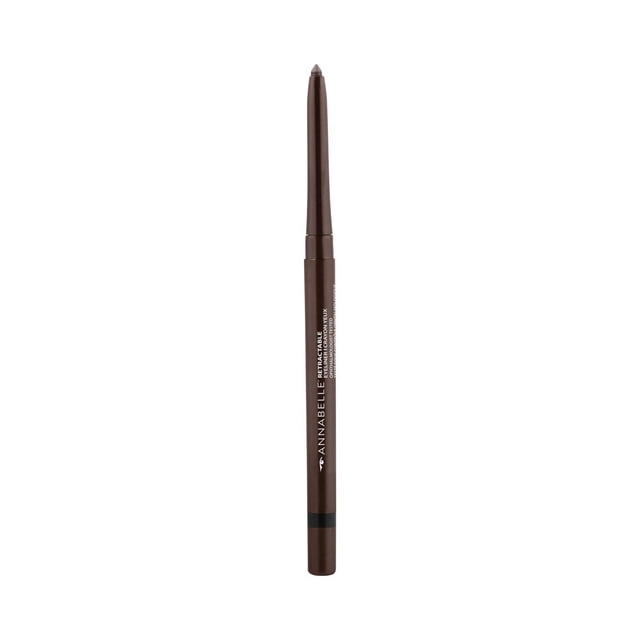 Annabelle Retractable Eyeliner in Chocochip, a slim retractable pencil with a creamy, waterproof brown tip and built-in sharpener, designed for easy, long-lasting application to define the lash line precisely.