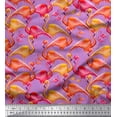 thumbnail image 1 of Soimoi Viscose Chiffon Fabric Flamingo Bird Printed Fabric 1 Yard 42 Inch Wide, 1 of 3
