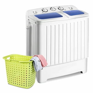 Gymax Machine de lavage portable compacte Tuyau double 20 lbs Washer Spinner Domestique