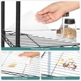 thumbnail image 4 of SONGMICS 5-Tier Metal Storage Shelves, Kitchen Wire Shelving Unit, Storage Rack with Adjustable Shelves, Shelf Liners, 8 Hooks, for Garage, 30 x 90 x 160 cm, Black, 4 of 6